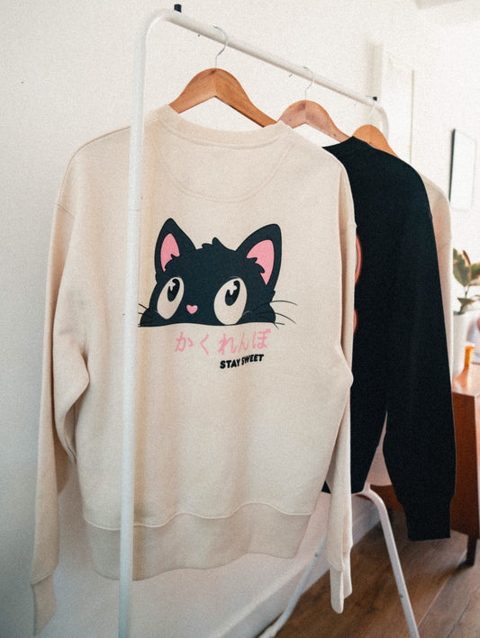 Oversized Hide & Seek Cat Sweatshirt