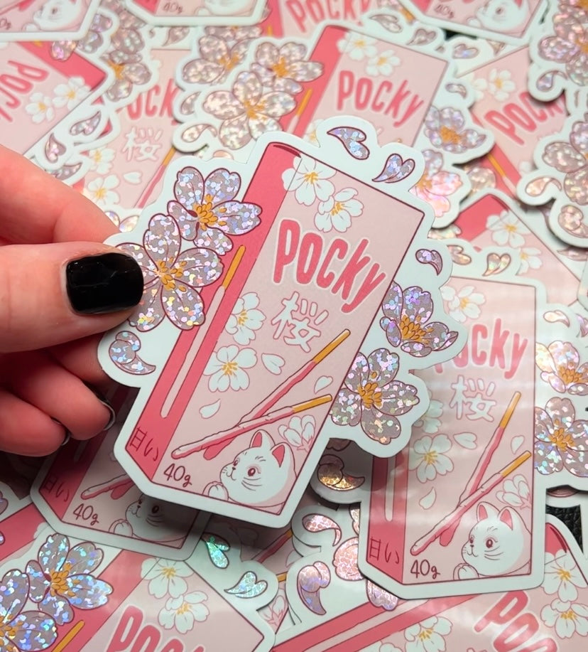 Pocky Glitter Sticker